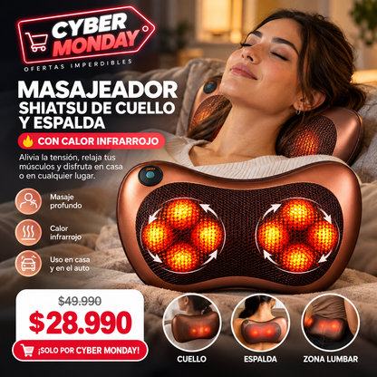 Masajeador Shiatsu de Cuello y Espalda con Calor