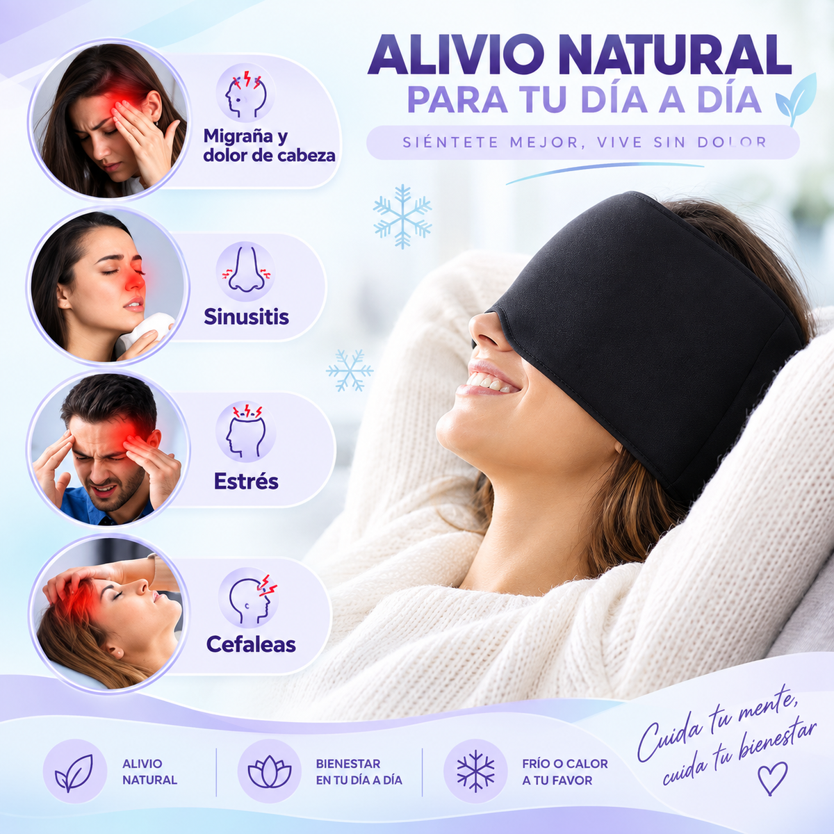 Gorro de Gel para Migraña — Frío o Calor